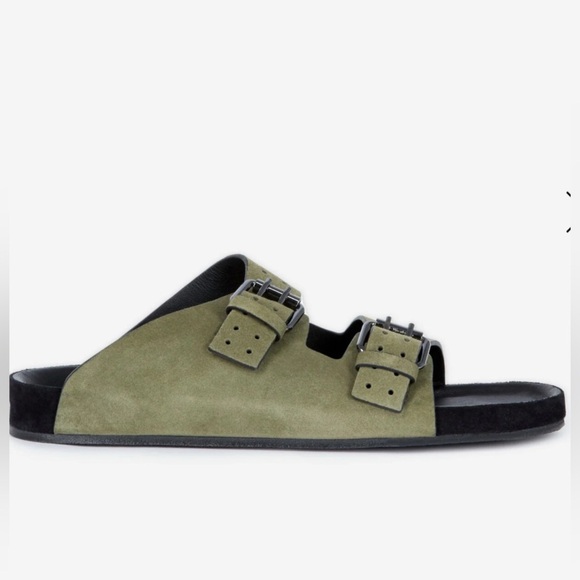 The Kooples Olive‎ Khaki Leather Sandals, size 36 - Picture 2 of 12